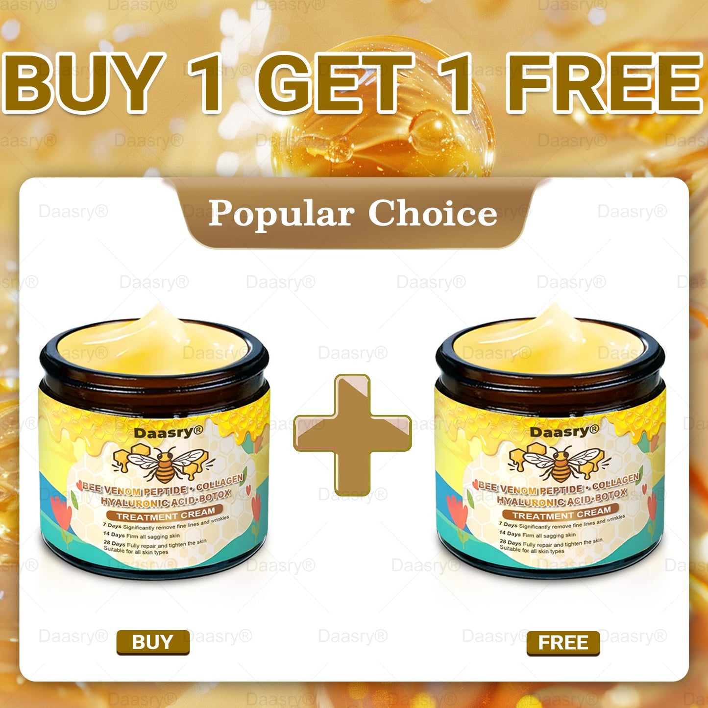 Daasry® Bee Venom Treatment Cream🍁 Targets wrinkles, purpura, sagging, stretch marks, dark spots, warts and more