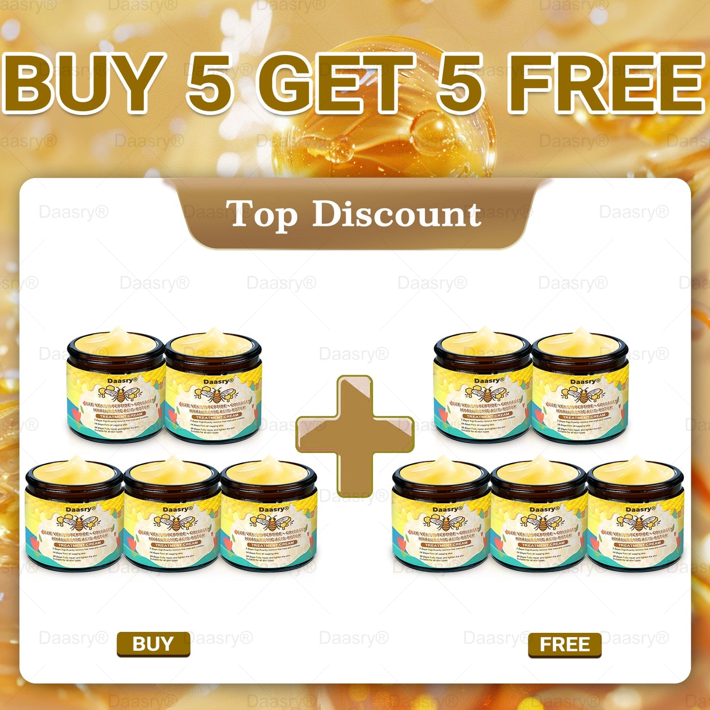 Daasry® Bee Venom Treatment Cream🍁 Targets wrinkles, purpura, sagging, stretch marks, dark spots, warts and more